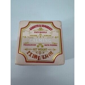 NIP Asquith &‎ Somerset CALMING Patchouli 2x180g  Fragrance Bath Fizzers England